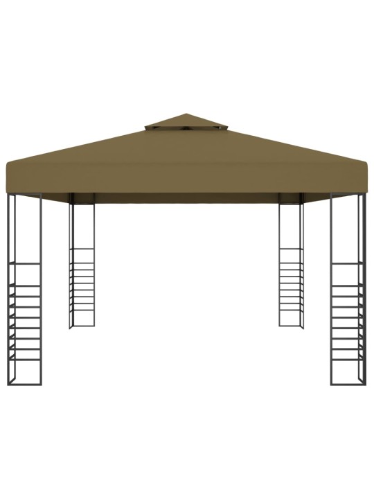 Huvimaja LED-valonauhoilla 3x4 m ruskeanharmaa