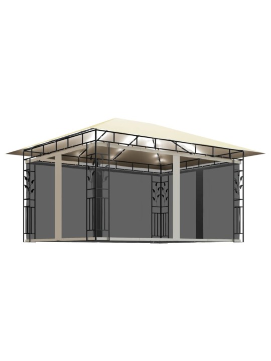 Huvimaja hyttysverkkoja LED-valonauhat 4x3x2,73 m kerma