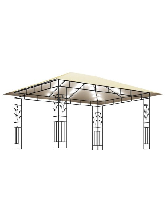 Huvimaja hyttysverkkoja LED-valonauhat 4x3x2,73 m kerma