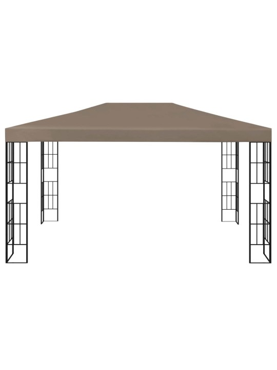 Huvimaja LED-valonauhoilla 4x3 m ruskeanharmaa