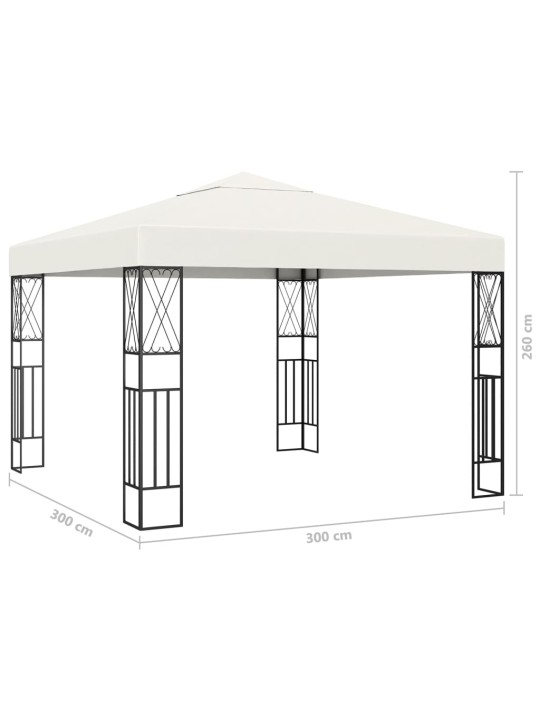 Huvimaja LED-valonauhoilla 3x3 m kerma kangas