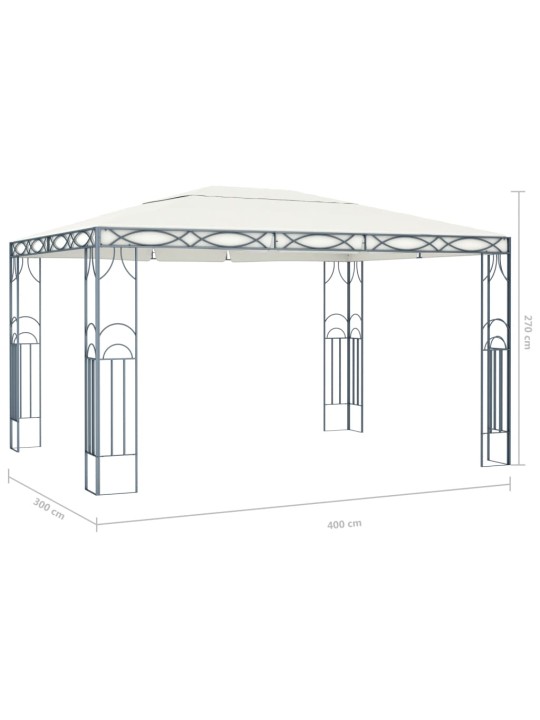 Huvimaja LED-valonauhoilla 400x300 cm kerma