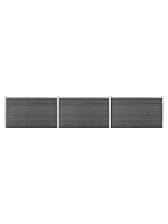 Aitapaneelisarja wpc 526x105 cm musta
