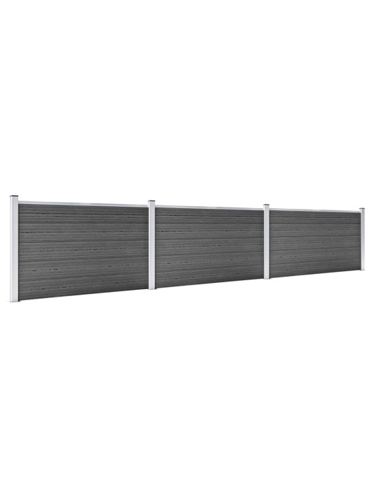 Aitapaneelisarja wpc 526x105 cm musta