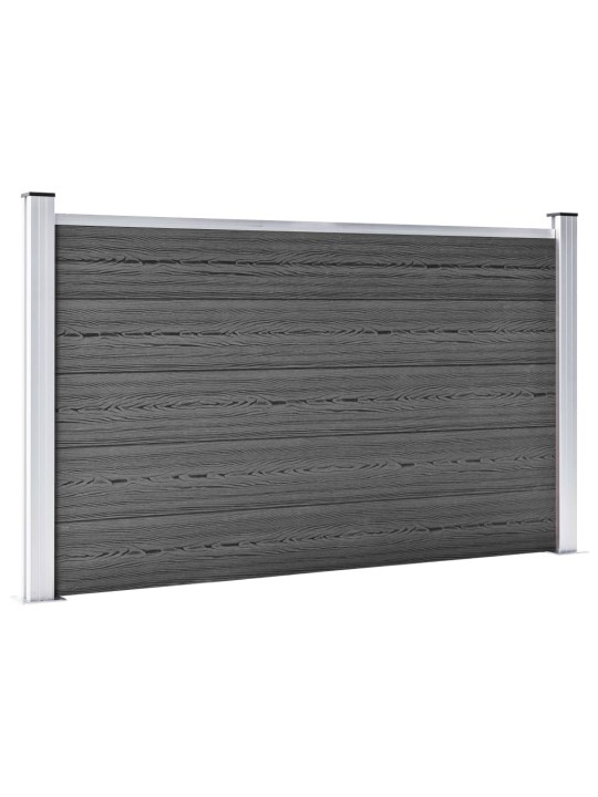 Aitapaneelisarja wpc 526x105 cm musta