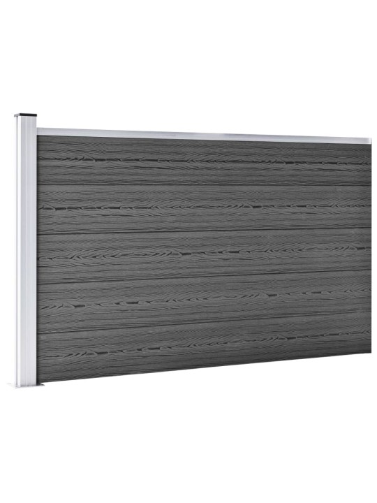 Aitapaneelisarja wpc 526x105 cm musta