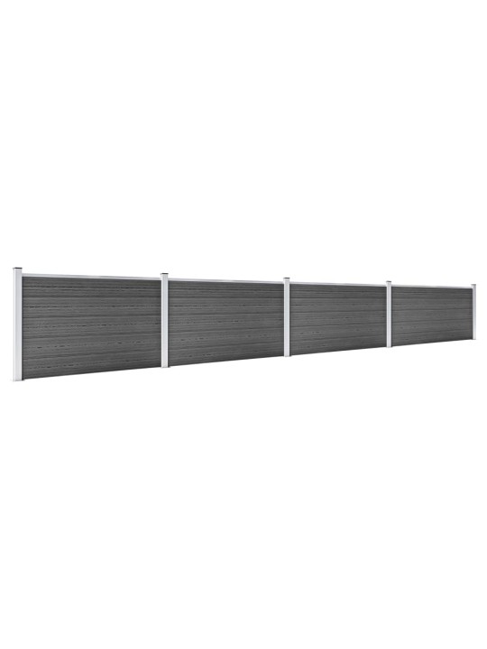 Aitapaneelisarja wpc 699x105 cm musta