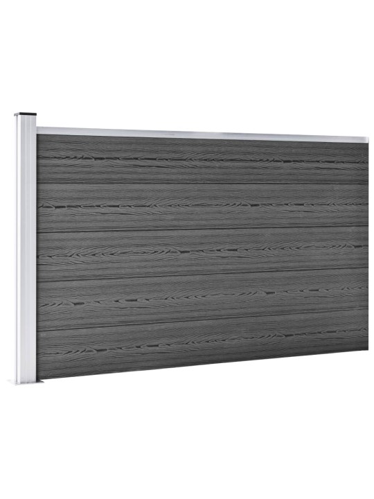 Aitapaneelisarja wpc 699x105 cm musta