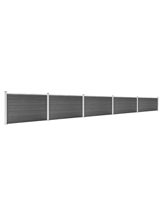 Aitapaneelisarja wpc 872x105 cm musta