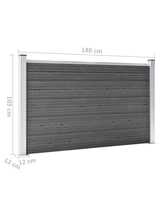 Aitapaneelisarja wpc 872x105 cm musta