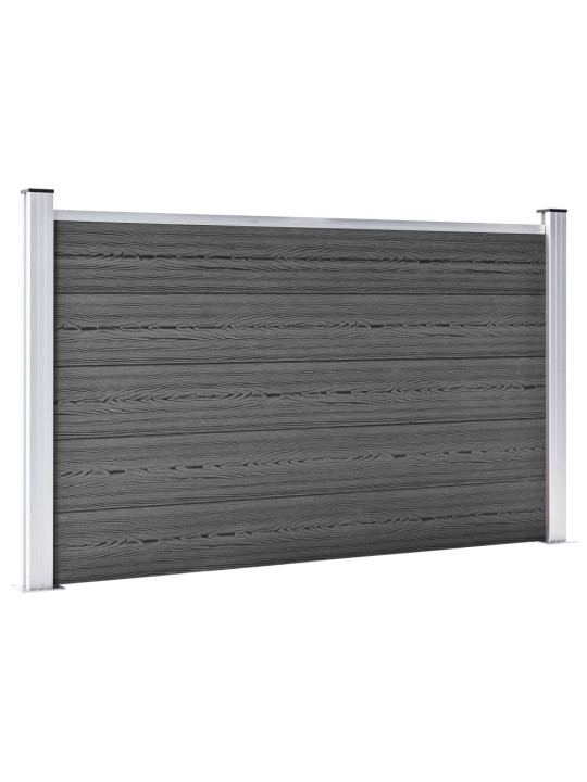 Aitapaneelisarja wpc 872x105 cm musta