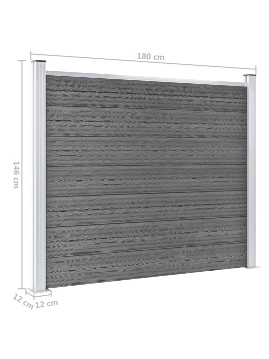 Aitapaneelisarja wpc 526x146 cm harmaa
