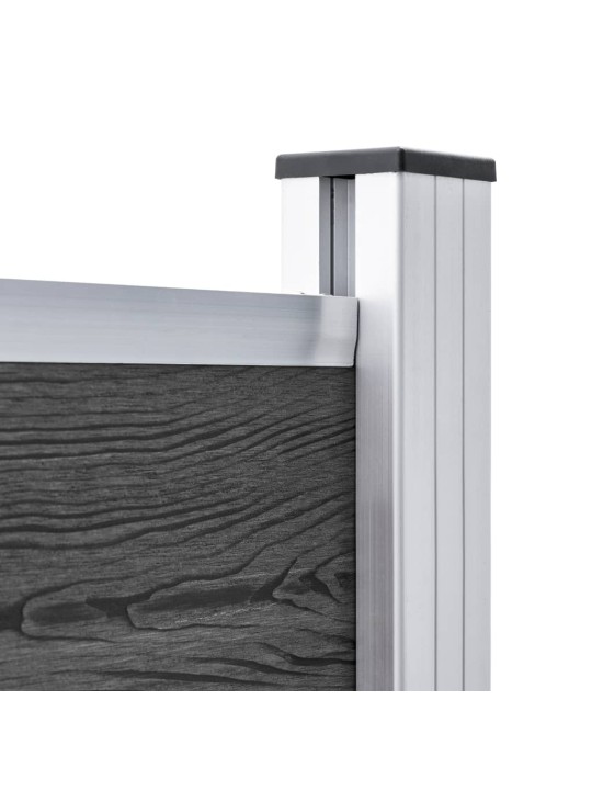 Aitapaneelisarja wpc 353x146 cm musta