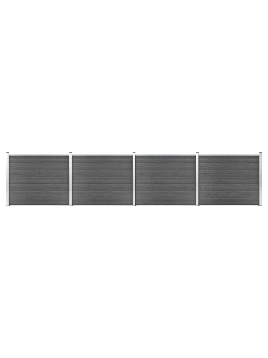 Aitapaneelisarja wpc 699x146 cm musta