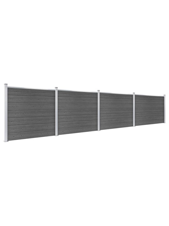 Aitapaneelisarja wpc 699x146 cm musta