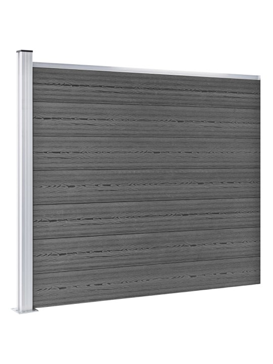 Aitapaneelisarja wpc 699x146 cm musta