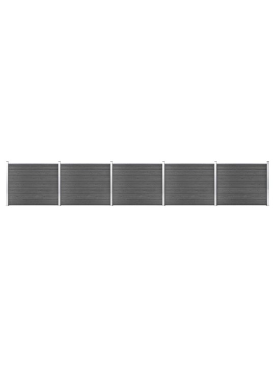 Aitapaneelisarja wpc 872x146 cm musta