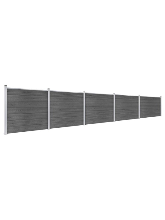 Aitapaneelisarja wpc 872x146 cm musta