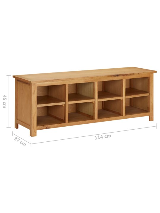 Kenkäteline 114x37x45 cm täysi tammi