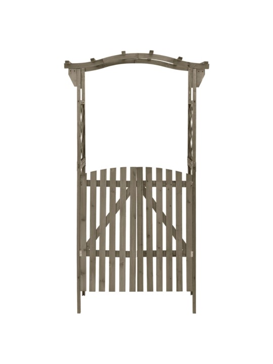 Pergola portilla 116x40x204 cm harmaa täysi kuusi