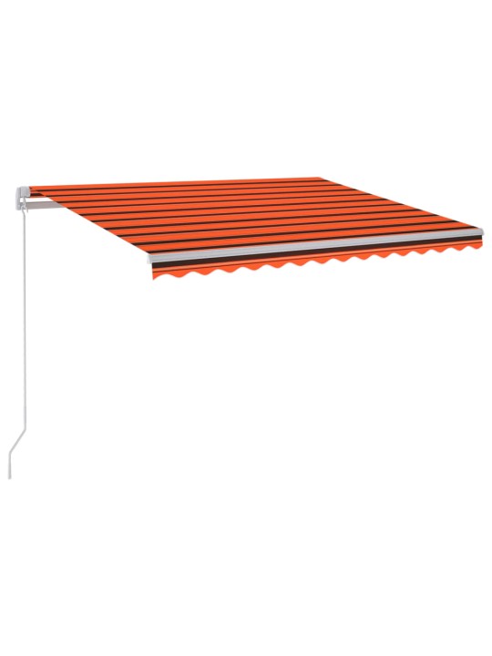 Sisäänkelattava markiisi ledillä 300x250 cm oranssiruskea