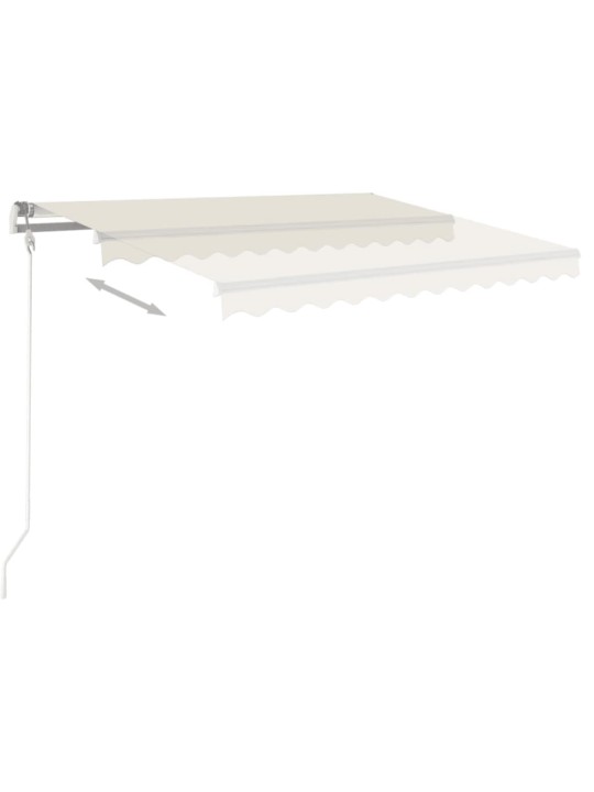 Manuaalisesti sisäänkelattava markiisi 450x300 cm kerma
