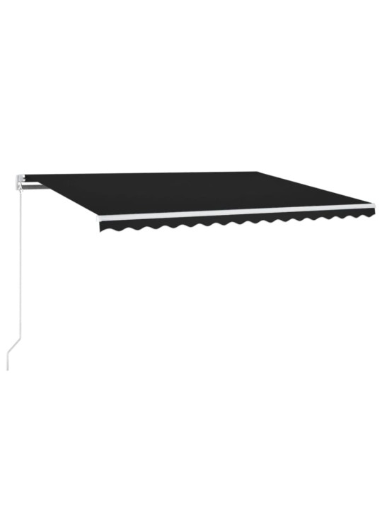 Sisäänkelattava markiisi ledillä 450x300 cm antrasiitti