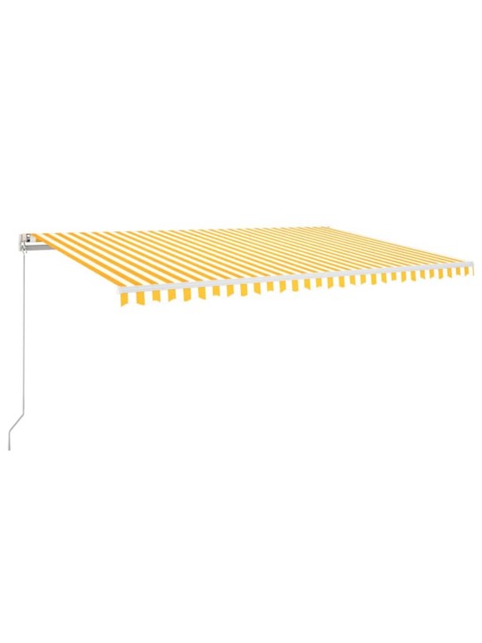 Automaattisesti sisäänkelattava markiisi 500x300 cm keltavalk.