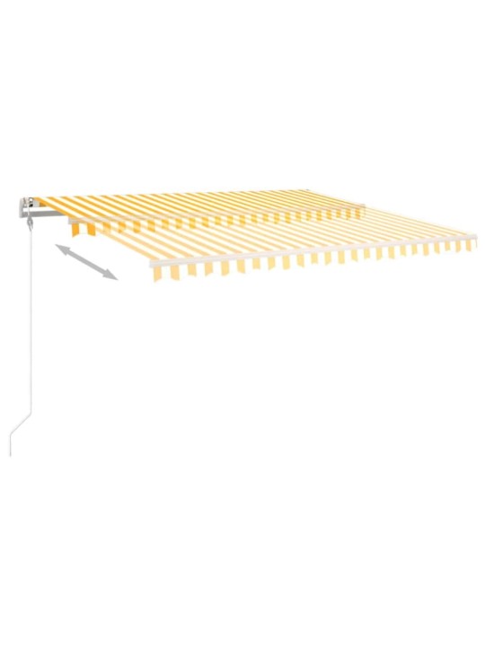 Automaattisesti sisäänkelattava markiisi 400x350 cm keltavalk.
