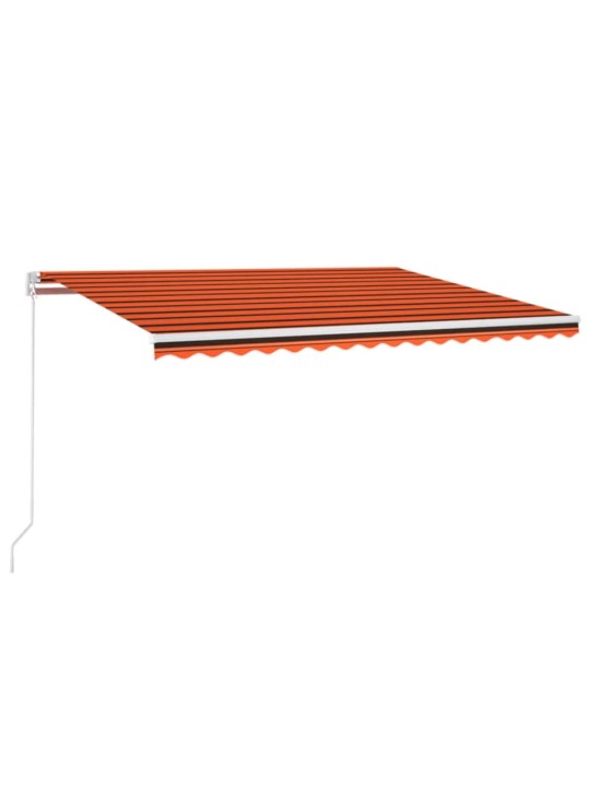 Manuaalisesti sisäänkelattava markiisi 450x350 cm oranssi/rusk.