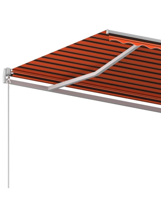 Manuaalisesti sisäänkelattava markiisi 450x350 cm oranssi/rusk.