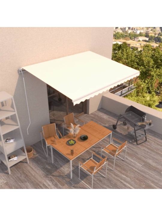 Automaattisesti sisäänkelattava markiisi 450x350 cm kerma