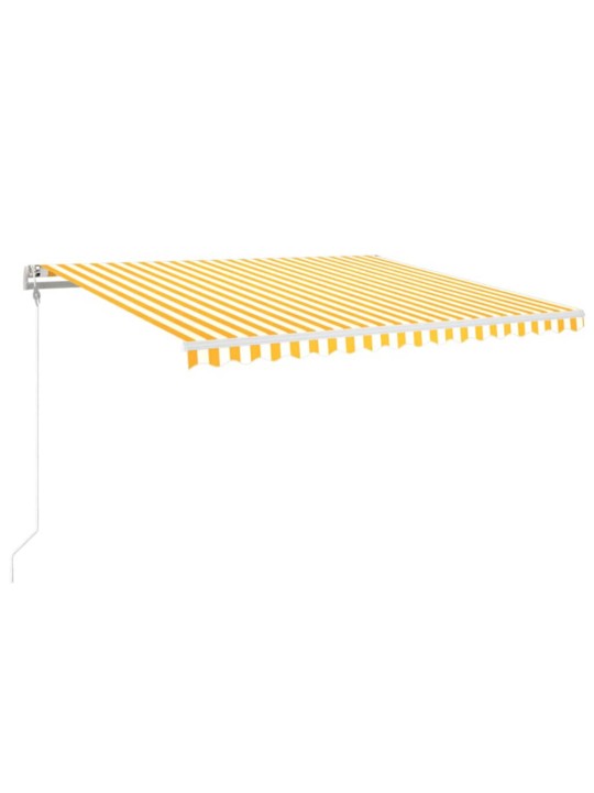 Automaattisesti sisäänkelattava markiisi 450x350 cm keltavalk.