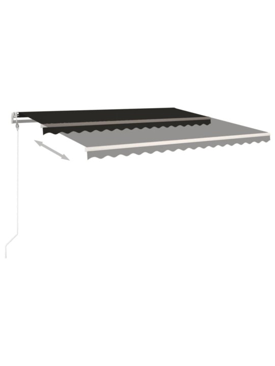 Automaattisesti sisäänkelattava markiisi 450x350 cm antrasiitti