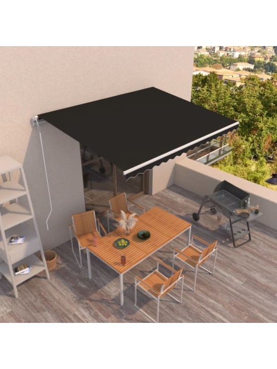 Automaattisesti sisäänkelattava markiisi 450x350 cm antrasiitti