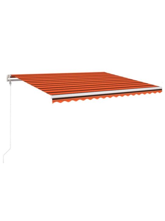 Automaattisesti sisäänkelattava markiisi 450x350cm oranssirusk.