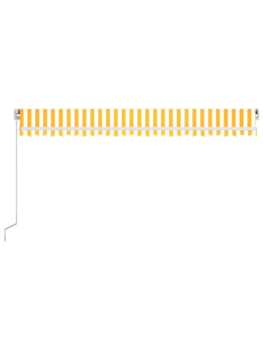 Manuaalisesti sisäänkelattava markiisi 500x350 cm keltavalk.