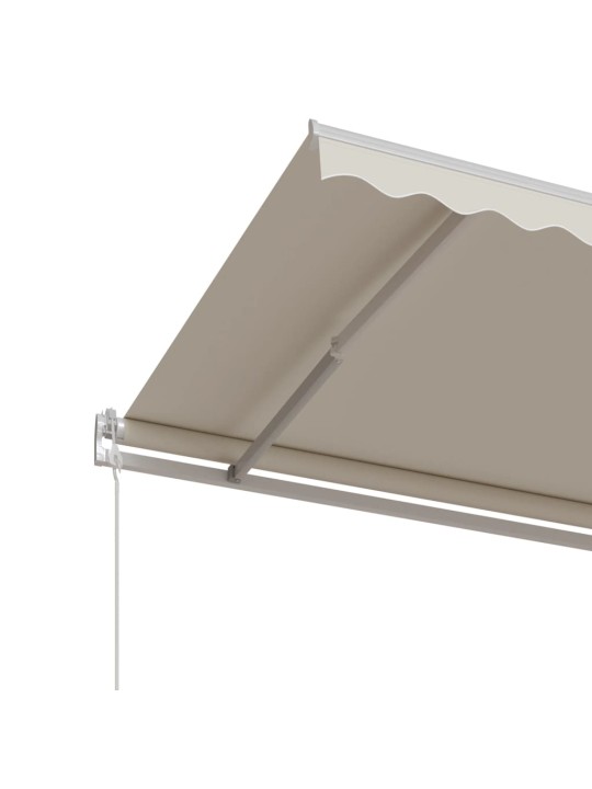 Automaattisesti sisäänkelattava markiisi 500x350 cm kerma