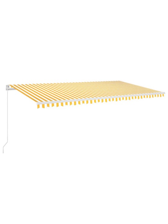 Manuaalisesti sisäänkelattava markiisi 600x350 cm keltavalk.