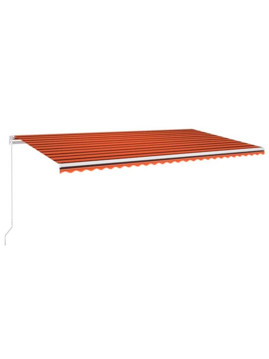 Manuaalisesti sisäänkelattava markiisi 600x350cm orans./rusk.
