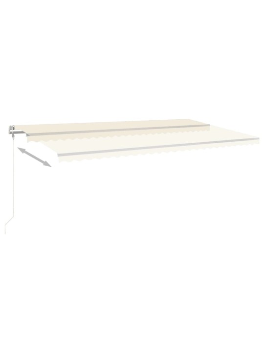 Automaattisesti sisäänkelattava markiisi 600x350 cm kerma