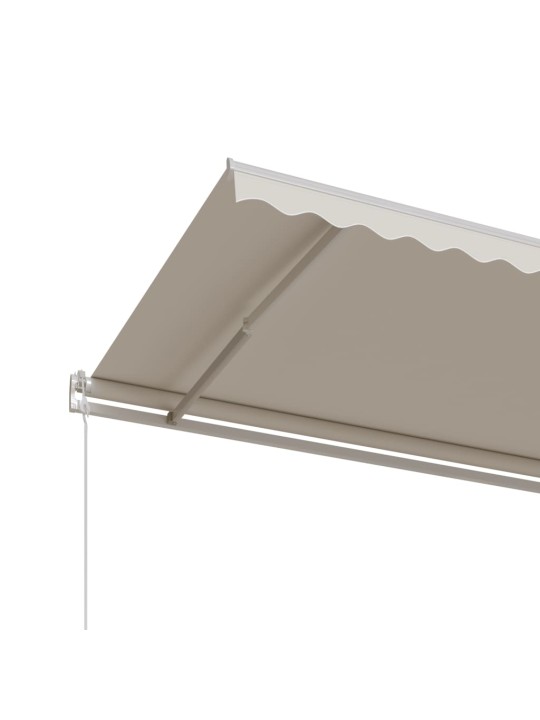 Automaattisesti sisäänkelattava markiisi 600x350 cm kerma
