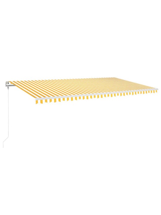 Automaattisesti sisäänkelattava markiisi 600x350 cm keltavalk.