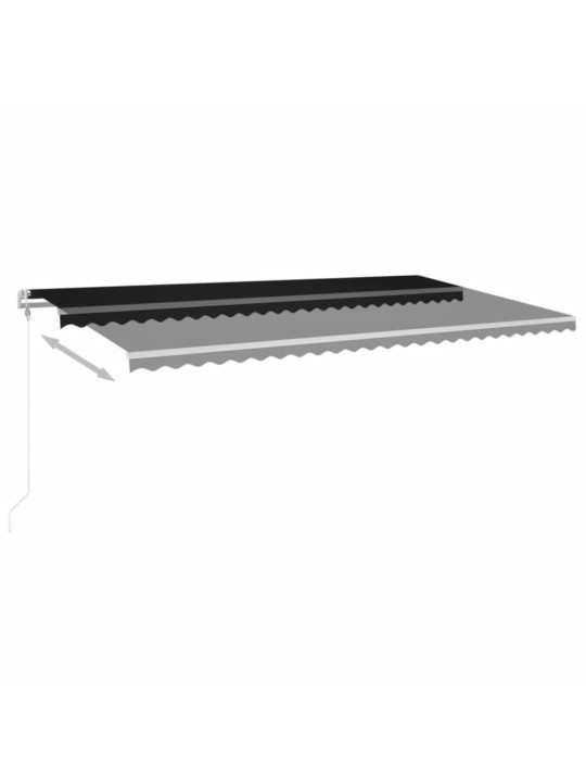 Automaattisesti sisäänkelattava markiisi 600x350 cm antrasiitti