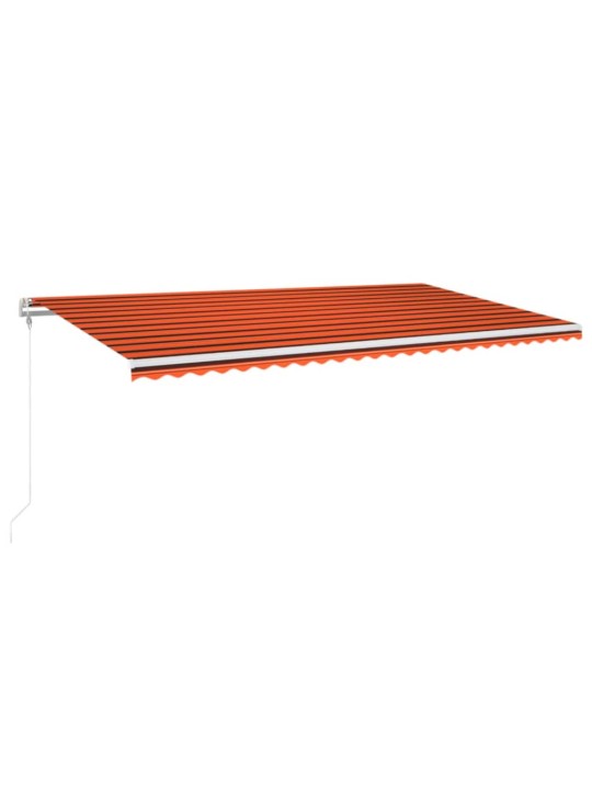 Automaattisesti sisäänkelattava markiisi 600x350cm orans./rusk.
