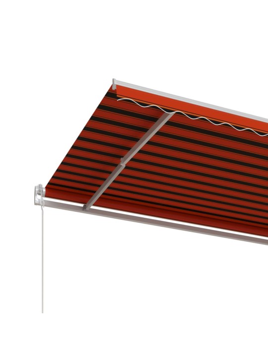 Automaattisesti sisäänkelattava markiisi 600x350cm orans./rusk.