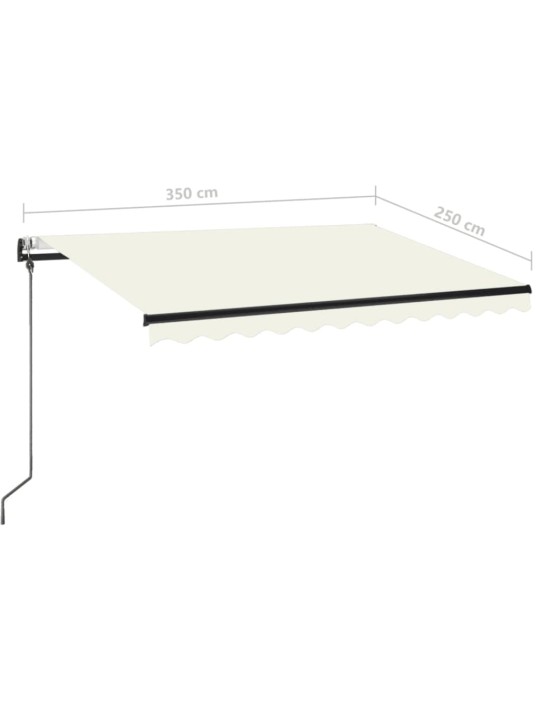 Automaattisesti sisäänkelattava markiisi 350x250 cm kerma