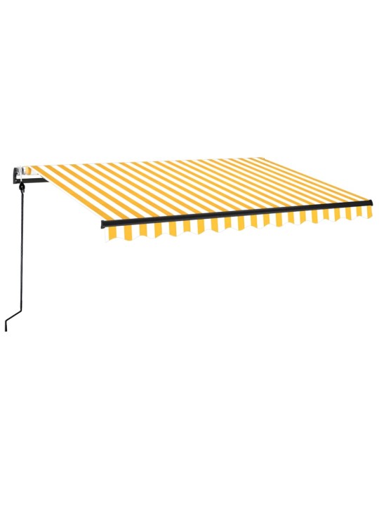 Automaattisesti sisäänkelattava markiisi 350x250cm keltavalk.