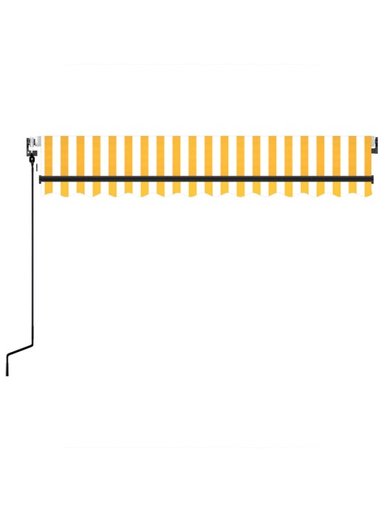 Automaattisesti sisäänkelattava markiisi 350x250cm keltavalk.