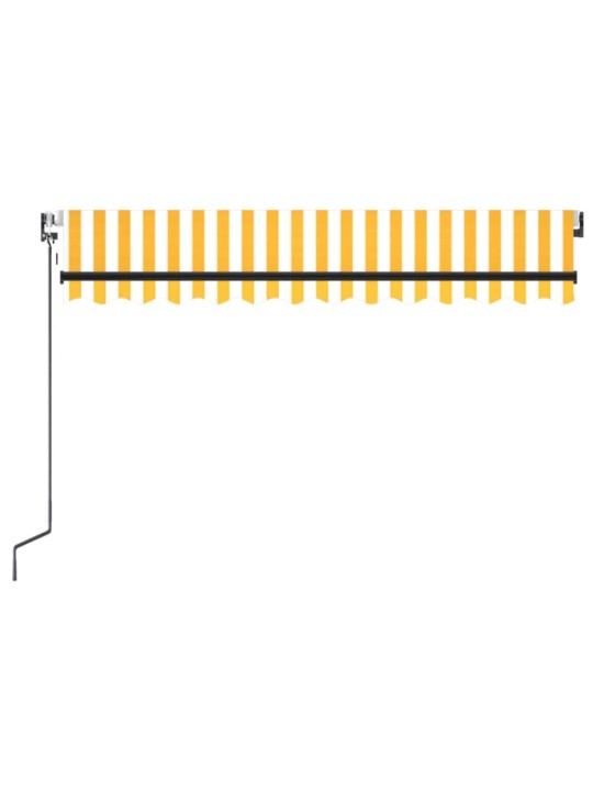 Sisäänkelattava markiisi LED/tuulisensori 350x250cm keltavalk.